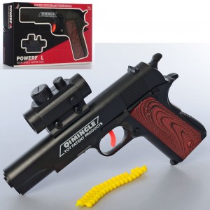 Детский игрушечный пистолет 600 21 см, резиновые пули