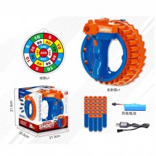 Дитячий пістолет BabyToys 6699 з мішенню та м'якими кулями 30шт Дитячий пістолет BabyToys 6699 з мішенню та м'якими кулями 30шт