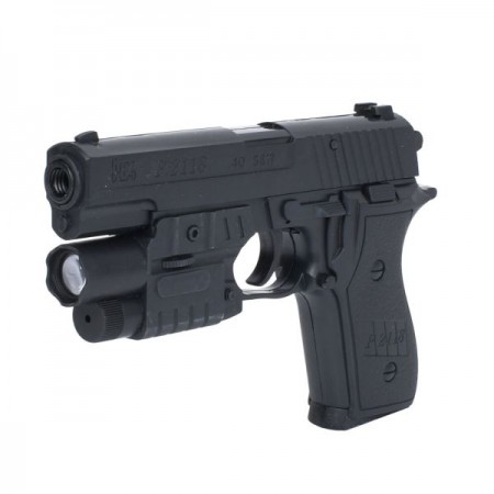 Пистолет K2118-G 18см, пластиковые шары, свет, лазер, на бат(табл), в кор-ке, 21-14,5-4см Пистолет K2118-G 18см, пластиковые шары, свет, лазер, на бат(табл), в кор-ке, 21-14,5-4см