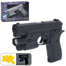 Детский пистолет BabyToys K2118-G со светом и лазером Детский пистолет BabyToys K2118-G со светом и лазером