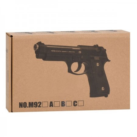 Пистолет M92B 21,5см, пластиковые шары, в кор-ке, 25,5-14-4см Пистолет M92B 21,5см, пластиковые шары, в кор-ке, 25,5-14-4см