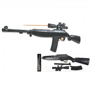 Детское игрушечное ружье M111C на пульках, 60 см, лазер