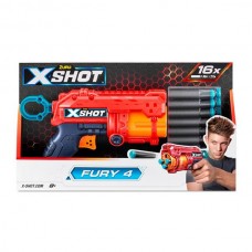 Скорострельный бластер X-Shot Red Excel Fury 4 с 16 патронами 36377R 