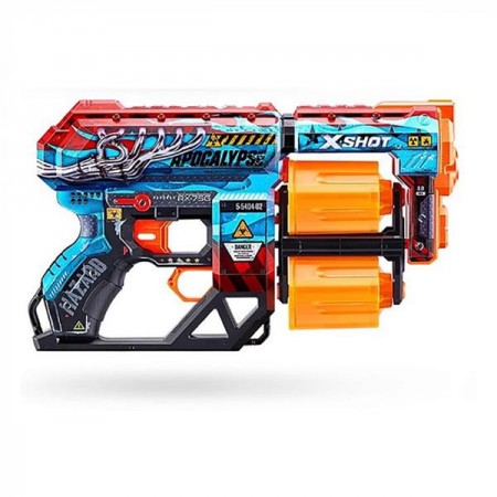 Скорострельный бластер X-Shot Skins Dread Apocalypse 12 мягких патронов 36517G