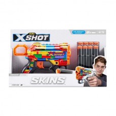 Скорострельный бластер X-Shot Skins Menace Striper 8 патронов 36515N 