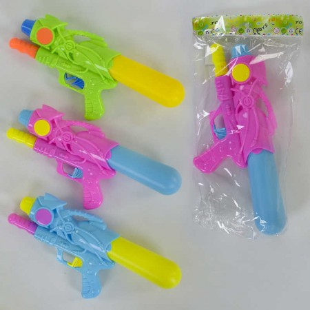 Водний пістолет BabyToys 103A з насосом 33см мікс кольорів