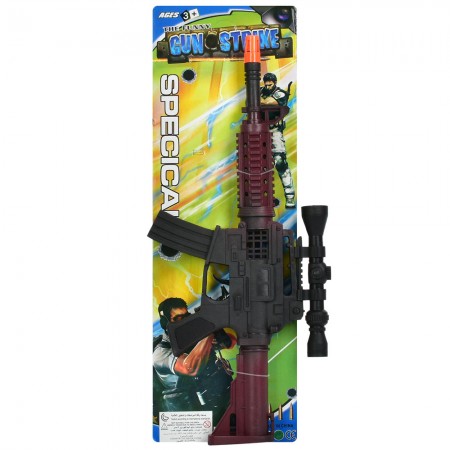 Іграшковий автомат BabyToys 213 з тріскачкою 40 см для хлопчиків Іграшковий автомат BabyToys 213 з тріскачкою 40 см для хлопчиків