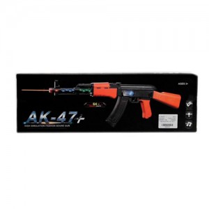 Детский игрушечный автомат AK-47+ 63см, звук, свет, вибро