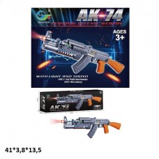 Детская игрушка автомат AK-74 с музыкой и светом на батарейках