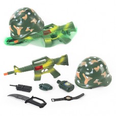 Військовий набір іграшок BabyToys Каска 8011, 7 предметів