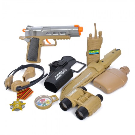 Военный набор BabyToys 36160 с пистолетом, звуком и светом Военный набор BabyToys 36160 с пистолетом, звуком и светом