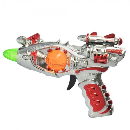 Іграшковий пістолет BabyToys 3196 зі світловими та звуковими ефектами, 17 см Іграшковий пістолет BabyToys 3196 зі світловими та звуковими ефектами, 17 см
