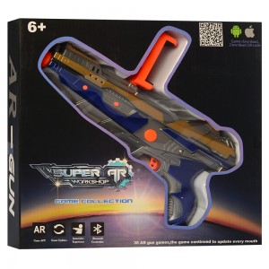 Детский игрушечный пистолет 9803 27 см, работает от приложения, свет