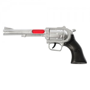 Детский игрушечный пистолет трещотка 2838 26 см, трещотка, искрит, 26 см