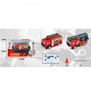 Пожежна машина 8026 на радіокеруванні, 7,5 см, акумулятор, звук, світло