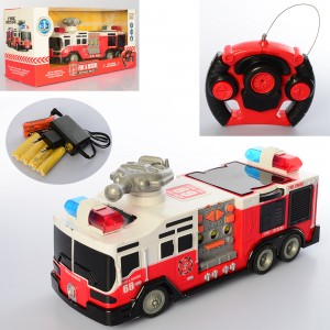 Пожежна машина SD-028C на радіоуправлінні, акумулятор 28см, звук, 3Dсвет, гумові колеса