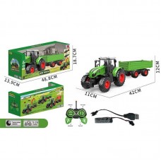Радиоуправляемый трактор BabyToys 99-90 A с прицепом, 42 см