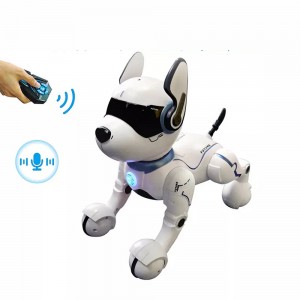 Собака RC 0003 на радіокеруванні, 29 см, музика, звук, світло, реагує на голос, їздить, танцює, програмування