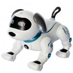 Собака RC 0004 на радиоуправлении, сенсорная, 20 см, танцует, выполняет команды, реагирует на голос англ