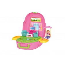 Игровая комната для куклы Mila в рюкзаке, 26,5 см, складной домик, Dede 03869