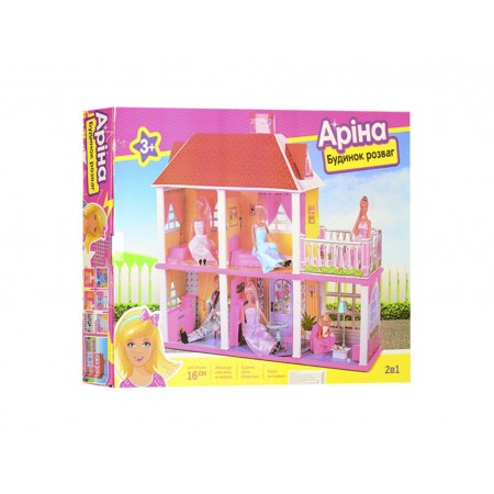 Ляльковий будиночок 2 поверхи 6980 83, 63 см, меблі та 5 кімнат, Limo Toy Ляльковий будиночок 2 поверхи 6980 83, 63 см, меблі та 5 кімнат, Limo Toy
