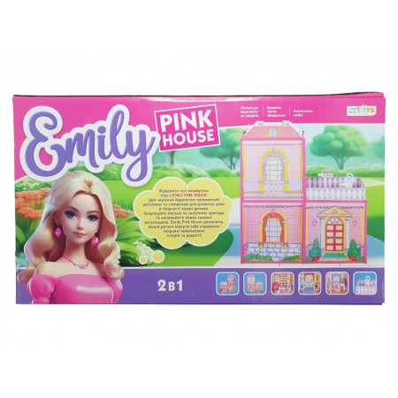 Ляльковий будиночок ігровий 6984, 60 см, меблі та фігурки, BabyToys
