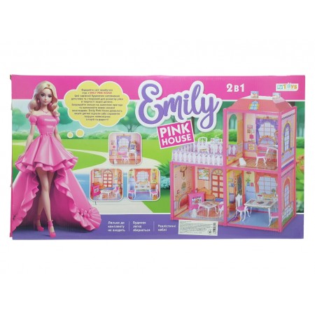 Ляльковий будиночок ігровий 6984, 60 см, меблі та фігурки, BabyToys
