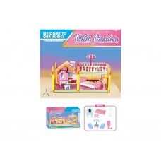 Домик для кукол с мебелью ABL1055, 38 см, 2 куклы 9 см и 65 элементов, BabyToys