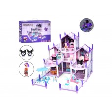 Домик трехуровневый с куклой Kuromi GJJ-029, со светом
