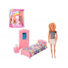 Мебель с куклой-шарнирной 29 см Defa Lucy 8378-BF