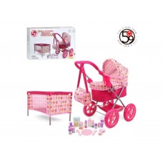 Игровой набор для кукол T837048, коляска, манеж, сумка и аксессуары, FiVEoNiNE Игровой набор для кукол T837048, коляска, манеж, сумка и аксессуары, FiVEoNiNE
