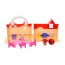 Будинок для ляльок складаний TM532, 30 см, з меблями та лялькою, BabyToys Будинок для ляльок складаний TM532, 30 см, з меблями та лялькою, BabyToys