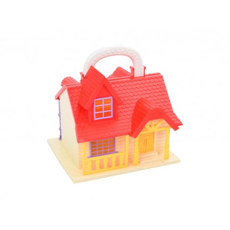 Будинок для ляльок складаний TM532, 30 см, з меблями та лялькою, BabyToys Будинок для ляльок складаний TM532, 30 см, з меблями та лялькою, BabyToys