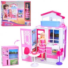 Кукольный домик BabyToys 68338 с кухней и ванной 51см