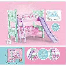 Кроватка для кукол BabyToys CS 8878 двухъярусная с горкой Кроватка для кукол BabyToys CS 8878 двухъярусная с горкой