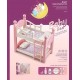 Ліжко для ляльки W 6910 B двоповерхове, 50х38х55, посуд, пустушка, в коробці