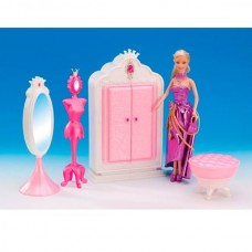 Шкаф для кукол BabyToys 1209 с зеркалом и манекеном Шкаф для кукол BabyToys 1209 с зеркалом и манекеном