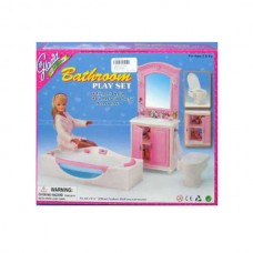 Ванна для кукол BabyToys 24020 с унитазом, пластиковая Ванна для кукол BabyToys 24020 с унитазом, пластиковая
