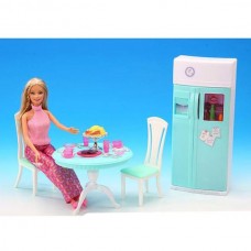 Кухня для Барби BabyToys 2812 с посудой и холодильником