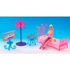 Спальня для кукол BabyToys 2914 с мебелью, пластмасса Спальня для кукол BabyToys 2914 с мебелью, пластмасса