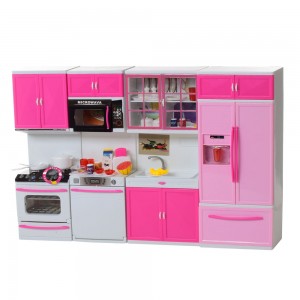 Меблі для ляльок 6612-27 кухня, посуд, продукти, звук, світло