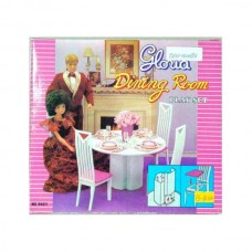 Столова мебель для ляльок BabyToys 94011 з посудом Столова мебель для ляльок BabyToys 94011 з посудом