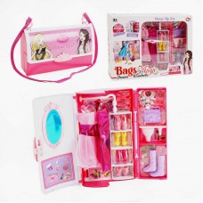 Шафа для одягу ляльок BabyToys JJ 8708 з аксесуарами Шафа для одягу ляльок BabyToys JJ 8708 з аксесуарами