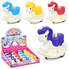 Заводна іграшка конячка BabyToys 10 см, їде сама, 4 кольори Заводна іграшка конячка BabyToys 10 см, їде сама, 4 кольори