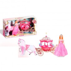 Карета для кукол BabyToys 147 со светом и лошадкой Карета для кукол BabyToys 147 со светом и лошадкой