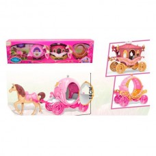 Карета для кукол BabyToys SS133B набор 3шт с конем Карета для кукол BabyToys SS133B набор 3шт с конем