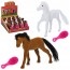 Флокована конячка BabyToys 88147 з гребінцем, 11см