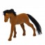 Флокована конячка BabyToys 88147 з гребінцем, 11см Флокована конячка BabyToys 88147 з гребінцем, 11см