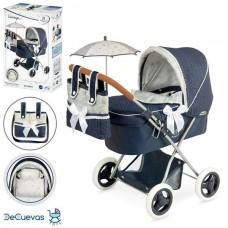 Коляска для куклы BabyToys 85044 классическая с люлькой