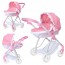 Коляска для кукол BabyToys 9643-1 трансформер с люлькой металлическая